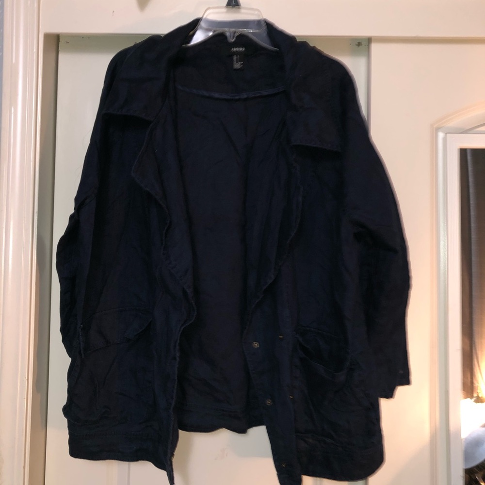 Oversized dark blue jacket